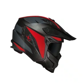 Capacete Aberto Norisk Darth 2 Preto Fosco Vermelho