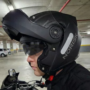 Capacete Norisk FF345 Route Monocolor Preto Fosco