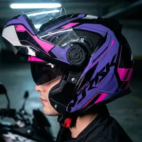 Capacete Norisk Ff345 Route Speedmax Preto Roxo