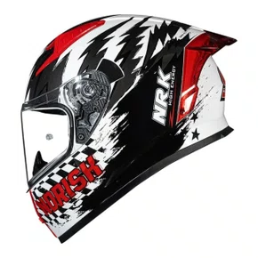 Capacete Norisk Flow Daytona Branco Vermelho