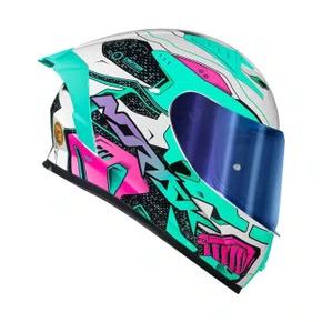 Capacete Norisk Flow Robot Branco Verde
