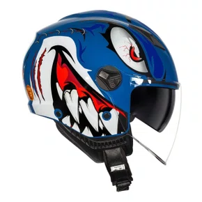 Capacete Aberto Norisk Orion SV Danger Azul Escuro