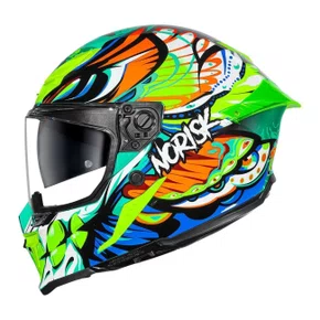 Capacete Fechado Norisk Rock Com Oculos Solar Butterfly Amarelo