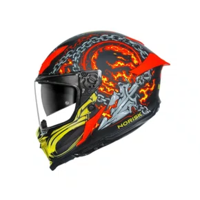 Capacete Fechado Norisk Rock Com Oculos Solar Mortal Kombat Scorpion