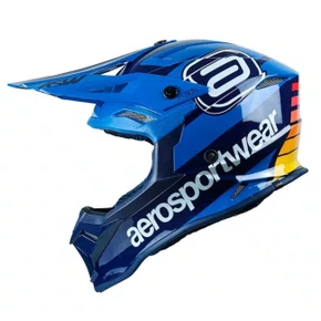 Capacete Off Road Asw Fusion 2.0 Relay Azul Marinho Laranja