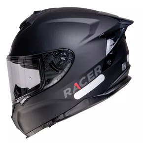 Capacete Fechado Racer1 Rc2 Start Monocolor Preto Fosco