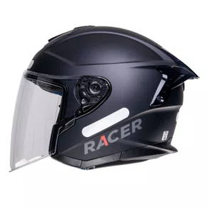 Capacete Aberto Racer1 Rc3 Wind-R Monocolor Preto Fosco