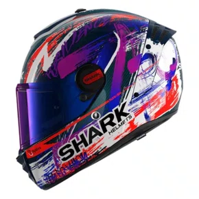 Capacete Shark Spartan RS Carbon Zarco Signature Branco Roxo