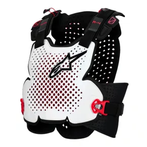 Colete Alpinestars A4 Plasma Chest Protector Preto Vermelho Branco