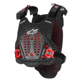 Colete Alpinestars A5 Plasma Chest Protector Preto Vermelho Branco