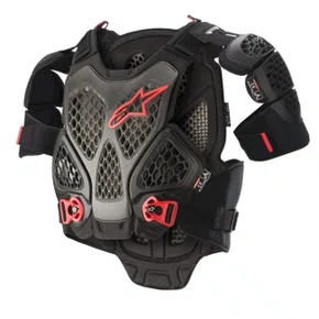 Colete Alpinestars A6 Chest Protector Preto Vermelho