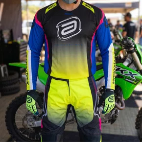 Conjunto ASW Image Cronos Preto Amarelo Fluo Azul