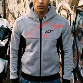Jaqueta Alpinestars Chrome Superairflow Hoodie Preto Cinza