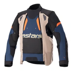 Jaqueta Alpinestars Halo Drystar Azul Khaki Laranja