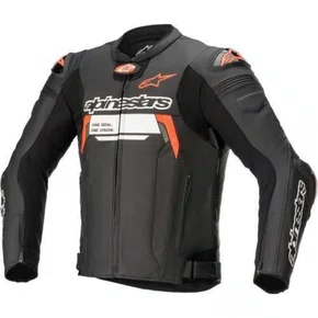 Jaqueta Alpinestars Missile V2 Ignition Couro Preta Vermelha