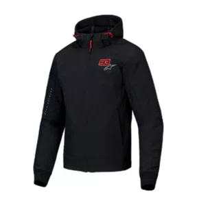 Jaqueta Alpinestars MM93 Radium Tech Hoodie Preta Vermelha
