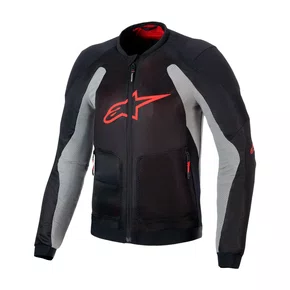 Jaqueta Alpinestars Troop Air Preta Cinza Vermelha