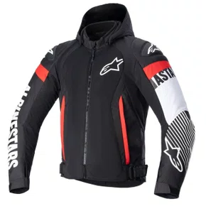 Jaqueta Alpinestars Zaca Air Preto Branco Vermelho Fluor