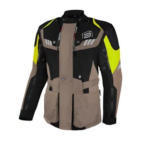 Jaqueta Asw Pangea Preto Caqui Amarelo Fluo