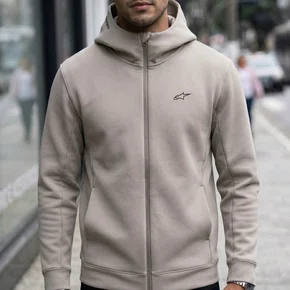 Jaqueta Moletom Alpinestars Cypher Cinza Claro