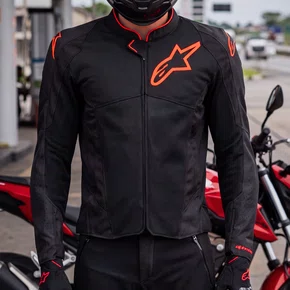 Jaqueta Motociclista Alpinestars Viper Air V4 Preta Vermelha