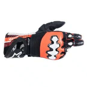 Luva Alpinestars GP Pro R4 Preta Vermelha Fluo Branca