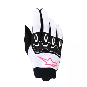 Luva Alpinestars Stella Full Bore V2 Branca Rosa Preta