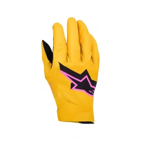 Luva Alpinestars SuperTech MX Amarela Preta Rosa