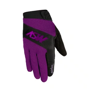 Luva Ciclismo Asw Active 2.0 Fechada Femina Roxo Preto