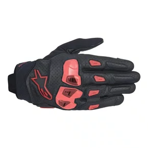 Luva Motociclista Alpinestars SP X 7 Air Preta Vermelha Fluo