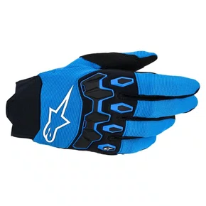 Luva Motociclista Off Road Alpinestars Full Bore V2 Azul Preta
