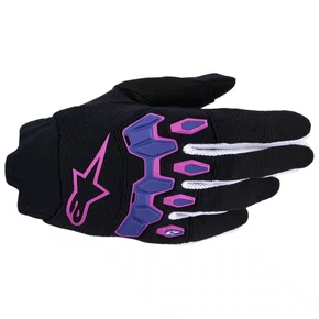 Luva Motociclista Off Road Alpinestars Full Bore V2 Roxa Preta