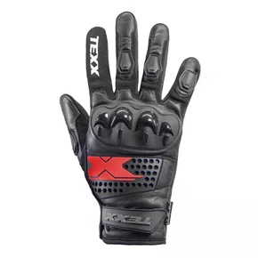 Luva Texx Old Shoot Moto Masculina Preta Vermelha Urbana