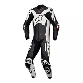 Macacão Alpinestars Gp Plus V4 Sprint 1PC Preto Branco Vermelho