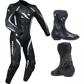 Macacão Norisk Ss Preto Bran 1pc E Bota Tcx Rt Race Pro Air