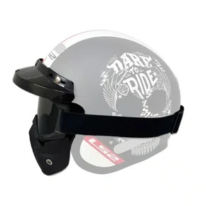 Mascara com Óculos mais Pala Retrô Capacete Aberto