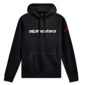 Moletom Alpinestars Linear Wordmark V3 Hoodie Preto Branco Vermelho