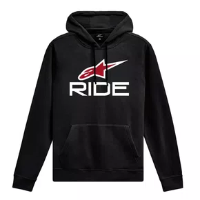 Moletom Alpinestars Ride V3 Hoodie Preto Branco Vermelho