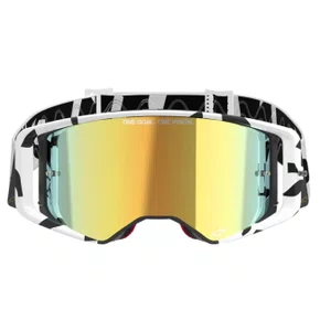 Oculos Motocross Alpinestars Supertech Corp Branco Lente Gold