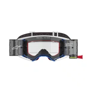 Oculos Motocross Alpinestars Supertech Corp Roll Off Branco Azul