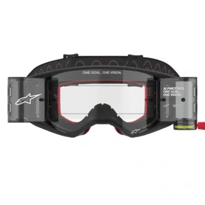 Oculos Motocross Alpinestars Supertech Corp Roll Off Preto Cinza