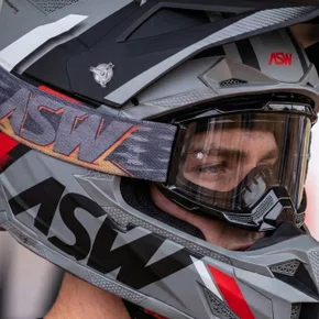 Oculos Motocross Asw A4 Karma Preto Dourado