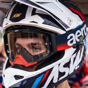 Oculos Motocross Asw A5 Elysium Preto Vermelho Amarelo Fluo