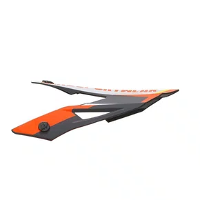 Pala Capacete Asw Fusion 2.0 Dash Preto Laranja Branco