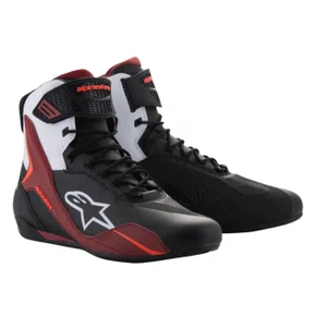 Tenis Alpinestars Faster 4 Preto Branco Vermelho Escuro