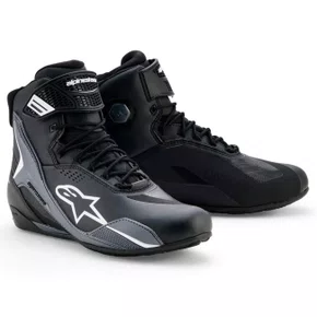 Tenis Pilotagem Alpinestars Faster 4 Drystar Preto Cinza Branco