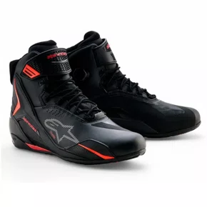 Tenis Pilotagem Alpinestars Faster 4 Drystar Preto Vermelho Fluo