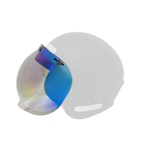 Viseira Capacete Aberto Bolha Bubble Azul Dia e Noite