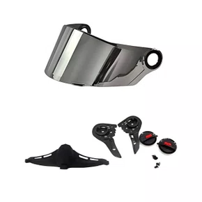 Viseira Capacete Ls2 FF358 Cromada Com Reparo Mais Narigueira