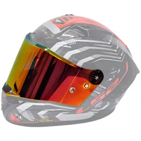 Viseira Capacete Ls2 Ff805 Thunder Revo Vermelha